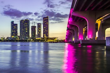Bridge and City Buildings