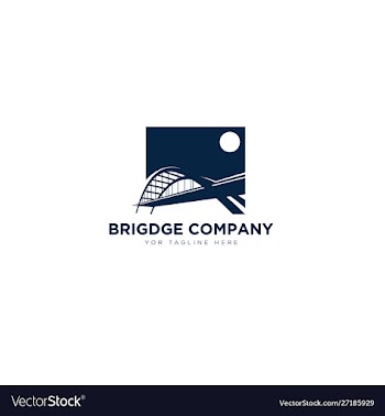 Bridge company logo designs for contractor vector image
