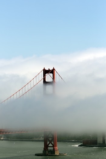 Bridge Covered by Clouds