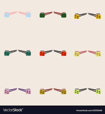 Bridge opening set bridges collection vector image