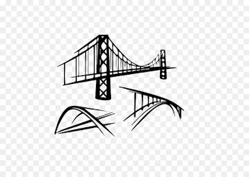 Bridge Royalty-free Stock illustration Illustration - Vector can edit black and white Yangtze River Bridge 