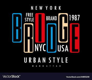 bridge typography for t shirt design premium
