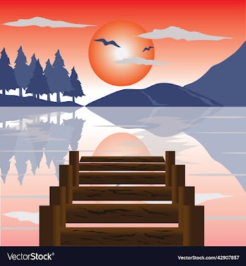 bridge with sunset