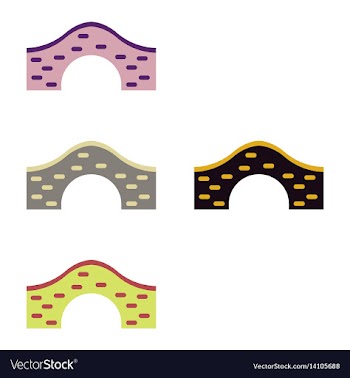 Bridges collection brick bridges set vector image