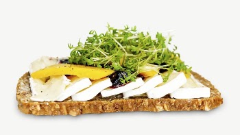 Brie cheese open sandwich collage | Free PSD - rawpixel