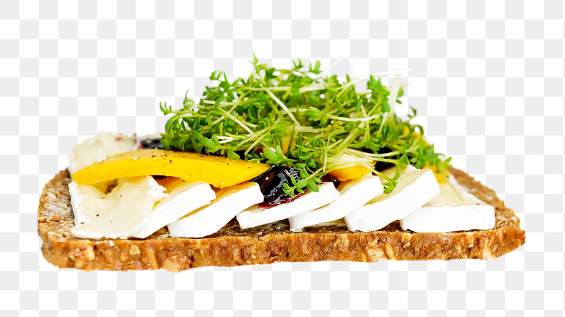 Brie cheese open sandwich png | Free PNG - rawpixel
