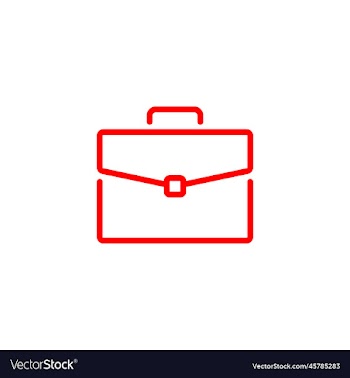 briefcase abstract line art icon