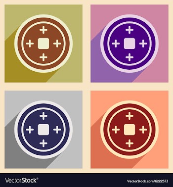 Bright assembly of icons Chinese coins vector image