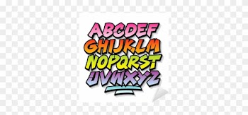 Bright Cartoon Comic Graffiti Doodle Font Alphabet - Illustration