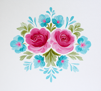 Bright Cartoonish Floral Pattern