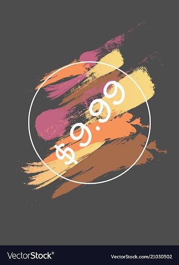 Bright color paint stains watercolor brush vector image