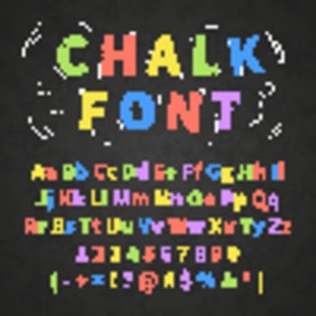 Bright colorful retro hand drawn alphabet letters drawing with chalk on black chalkboard