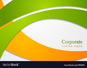 Bright corporate card design vector image