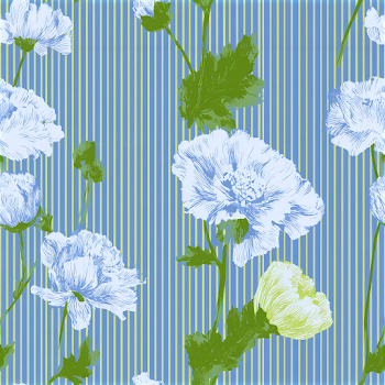 Bright Floral Pattern on Corrugated Metal