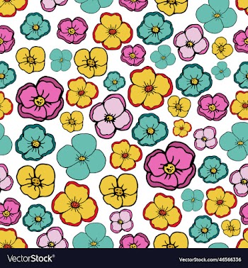bright floral seamless pattern