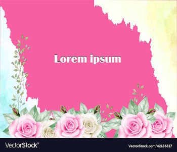 bright flowers watercolor painting background