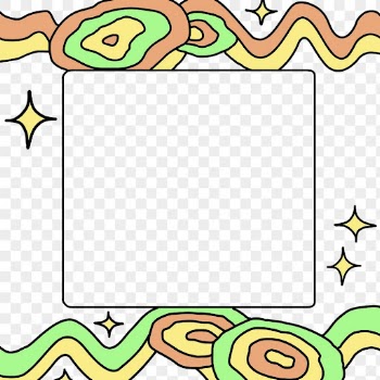 Bright frame png, abstract wavy | Free PNG Sticker - rawpixel