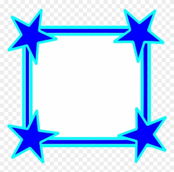 Bright Free Borders - Frame Star Png