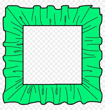 Bright Green Ruffle Frame Png By Clipartcotttage - Ruffle Frame