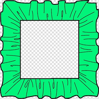 Bright Green Ruffle Frame transparent background PNG clipart