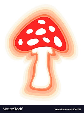 bright isolated of fly agaric