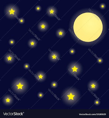 Bright night sky background vector image
