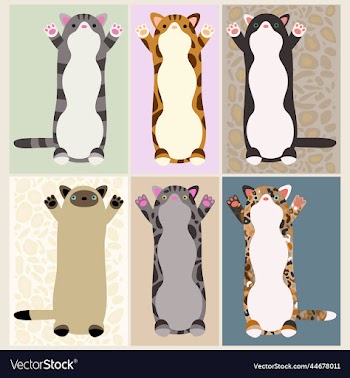 bright of various cute toy cats