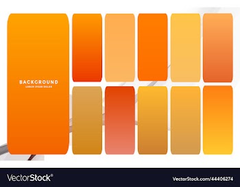 bright orange autumn color gradients set