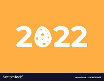bright orange easter quail egg greeting card 2022