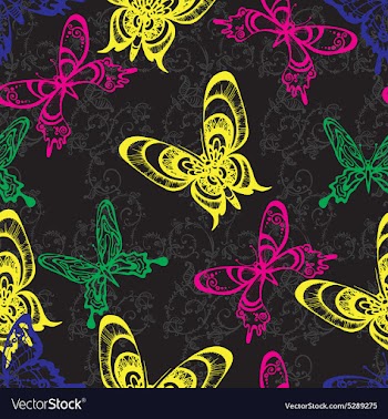 Bright pattern with butterflies vector image