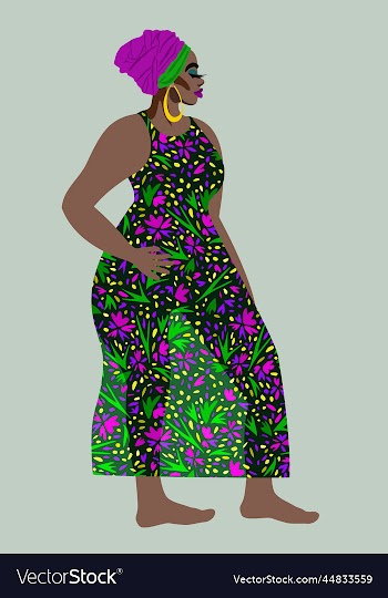 bright profile look of young african woman