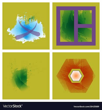 Bright rainbow colors watercolor painted logo vector image