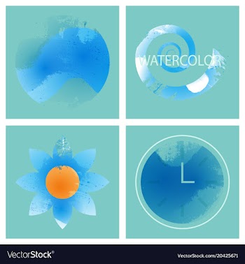 Bright rainbow colors watercolor painted logo vector image