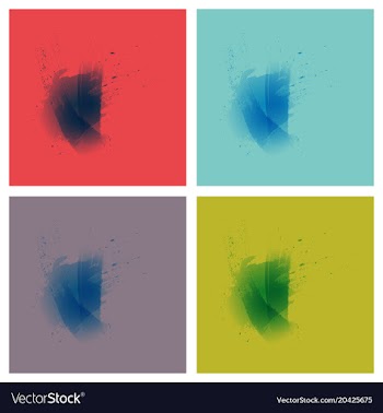 Bright rainbow colors watercolor painted logo vector image