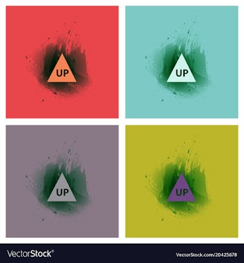 Bright rainbow colors watercolor painted logo vector image