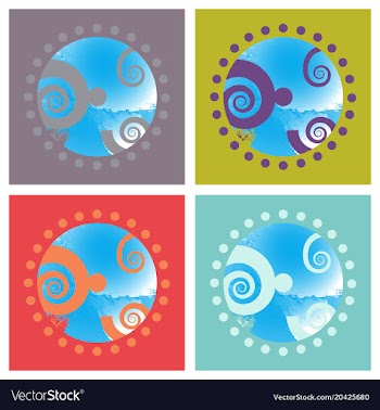 Bright rainbow colors watercolor painted logo vector image