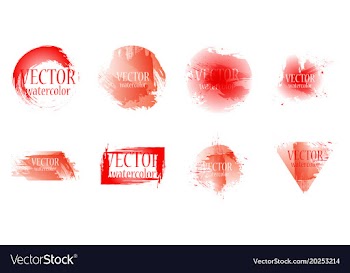 Bright rainbow colors watercolor painted stains vector image