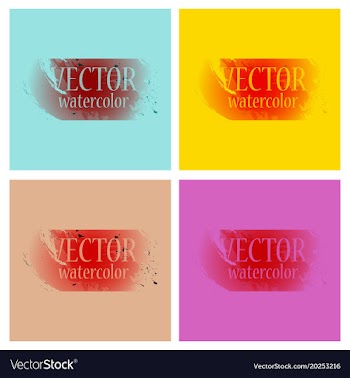 Bright rainbow colors watercolor painted stains vector image