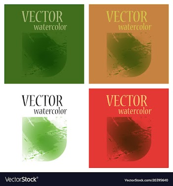 Bright rainbow colors watercolor painted stains vector image