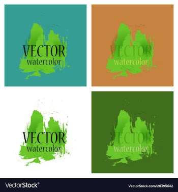 Bright rainbow colors watercolor painted stains vector image