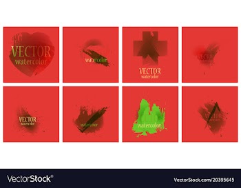 Bright rainbow colors watercolor painted stains vector image