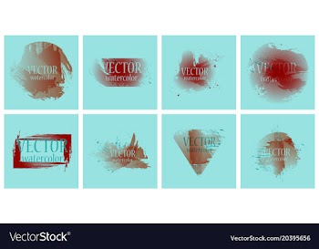 Bright rainbow colors watercolor painted stains vector image