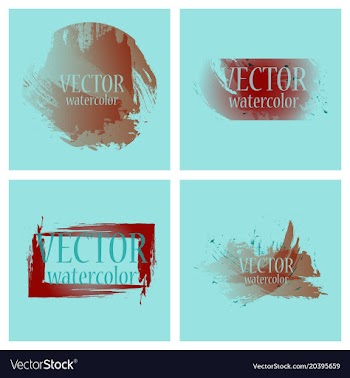 Bright rainbow colors watercolor painted stains vector image