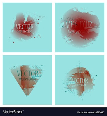 Bright rainbow colors watercolor painted stains vector image