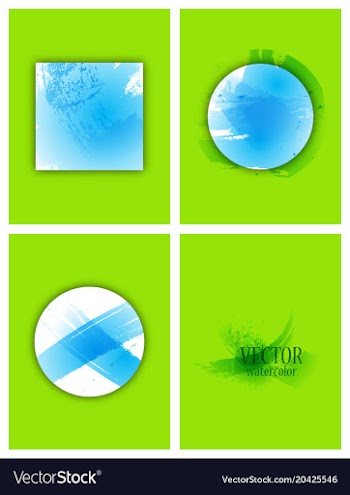 Bright rainbow colors watercolor painted stains vector image
