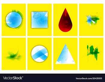 Bright rainbow colors watercolor painted stains vector image