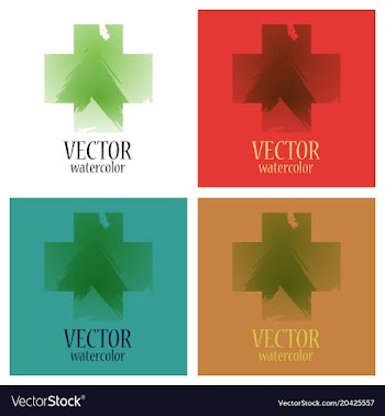 Bright rainbow colors watercolor painted stains vector image