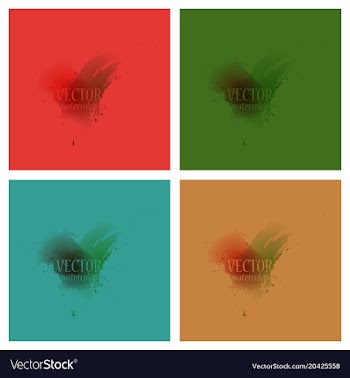 Bright rainbow colors watercolor painted stains vector image