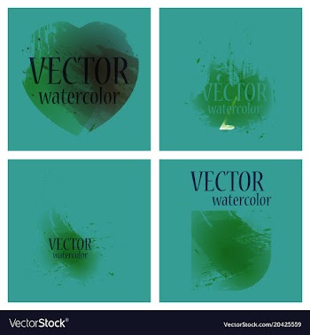 Bright rainbow colors watercolor painted stains vector image