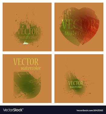 Bright rainbow colors watercolor painted stains vector image
